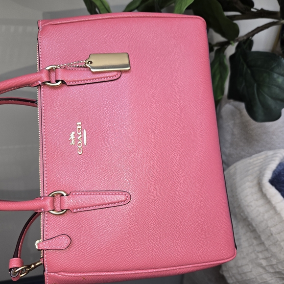 Coach Handbags - Coach Pink Leather Tote Bag